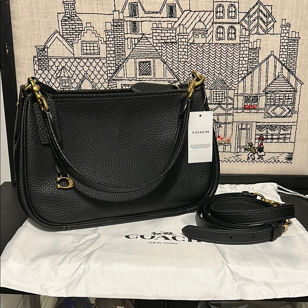 Coach Soft Pebble Leather Cary Convertible Crossbody